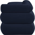 Kennedy Chenille Fabric Upholstered Bench in Navy