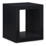 Alma Oak Veneer End / Side Table in Black