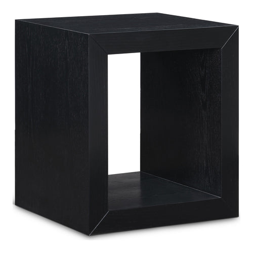 Alma Oak Veneer End / Side Table in Black