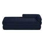 Kennedy Chenille Fabric Upholstered Bench in Navy