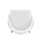 Gracie Metal Upholstered Barstool in White and Black
