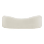 Kali 86" Faux Shearling Teddy Fabric Upholstered Sofa in Cream