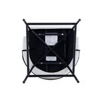 Gracie Metal Upholstered Barstool in White and Black