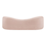 Kali 86" Faux Shearling Teddy Fabric Upholstered Sofa in Pink
