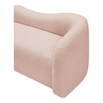 Kali 86" Faux Shearling Teddy Fabric Upholstered Sofa in Pink