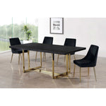 Karina Velvet Upholstered Dining Chair in Black