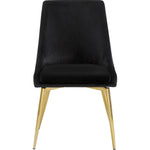 Karina Velvet Upholstered Dining Chair in Black
