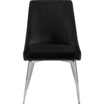 Karina Velvet Upholstered Dining Chair in Black