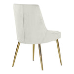 Karina Velvet Upholstered Dining Chair in Cream