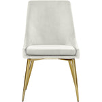 Karina Velvet Upholstered Dining Chair in Cream