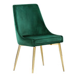 Karina Velvet Upholstered Dining Chair in Green