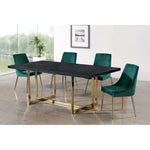 Karina Velvet Upholstered Dining Chair in Green