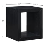 Alma Oak Veneer End / Side Table in Black