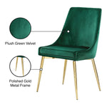 Karina Velvet Upholstered Dining Chair in Green