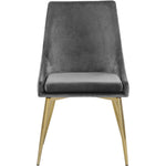 Karina Velvet Upholstered Dining Chair in Grey