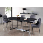 Karina Velvet Upholstered Dining Chair in Grey