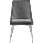 Karina Velvet Upholstered Dining Chair in Grey