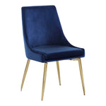 Karina Velvet Upholstered Dining Chair in Navy