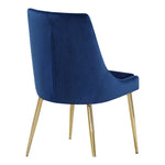 Karina Velvet Upholstered Dining Chair in Navy