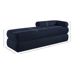 Kennedy Chenille Fabric Upholstered Bench in Navy
