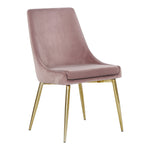 Karina Velvet Upholstered Dining Chair in Pink