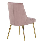 Karina Velvet Upholstered Dining Chair in Pink