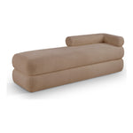 Kennedy Teddy Fabric Upholstered Bench in Beige