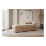 Kennedy Teddy Fabric Upholstered Bench in Beige