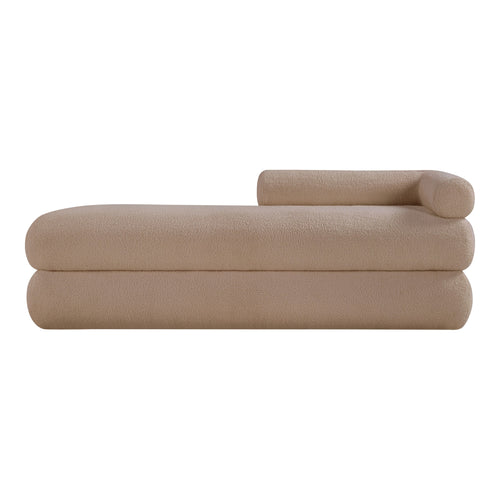 Kennedy Teddy Fabric Upholstered Bench in Beige