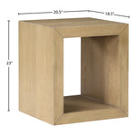 Alma Oak Veneer End / Side Table in Natural