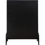 Kaya Oak Veneer And Vegan Leather Handle Chest in Black
