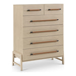 Kaya Oak Veneer And Vegan Leather Handle Chest in Natural