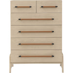 Kaya Oak Veneer And Vegan Leather Handle Chest in Natural