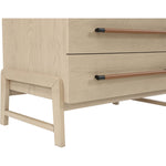 Kaya Oak Veneer And Vegan Leather Handle Chest in Natural