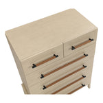 Kaya Oak Veneer And Vegan Leather Handle Chest in Natural