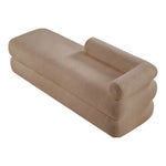Kennedy Teddy Fabric Upholstered Bench in Beige