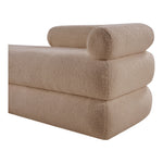 Kennedy Teddy Fabric Upholstered Bench in Beige