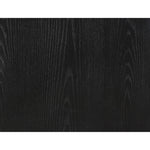 Kaya Oak Veneer And Vegan Leather Handle Nightstand in Black