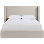 Kendall Linen Textured Fabric Upholstered Full Bed in Beige