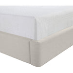 Kendall Linen Textured Fabric Upholstered Full Bed in Beige