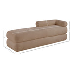 Kennedy Teddy Fabric Upholstered Bench in Beige