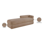Kennedy Teddy Fabric Upholstered Bench in Beige