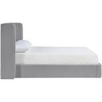 Kendall Linen Textured Fabric Upholstered Full Bed in Grey