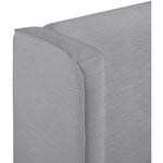 Kendall Linen Textured Fabric Upholstered Full Bed in Grey