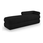 Kennedy Teddy Fabric Upholstered Bench in Black
