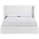 Kendall Linen Textured Fabric Upholstered Full Bed in White