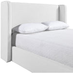 Kendall Linen Textured Fabric Upholstered Full Bed in White