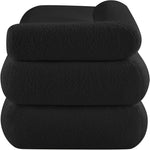 Kennedy Teddy Fabric Upholstered Bench in Black