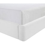 Kendall Linen Textured Fabric Upholstered Full Bed in White