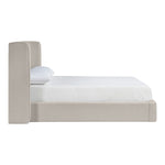 Kendall Linen Textured Fabric Upholstered King Bed in Beige
